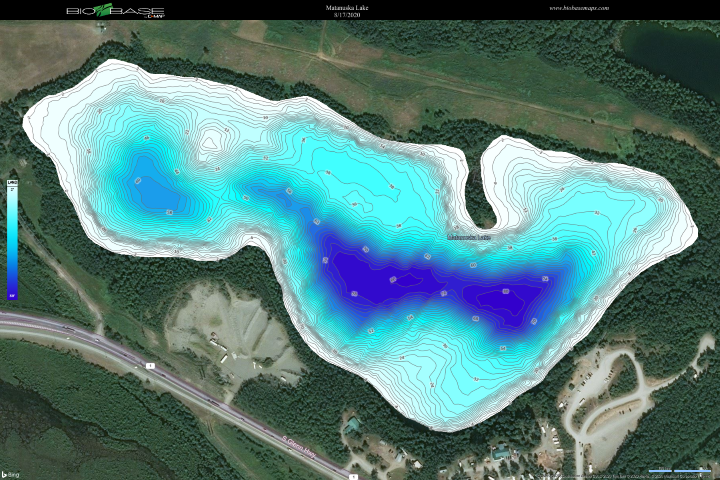Bathymetric Map of Matanuska Lake